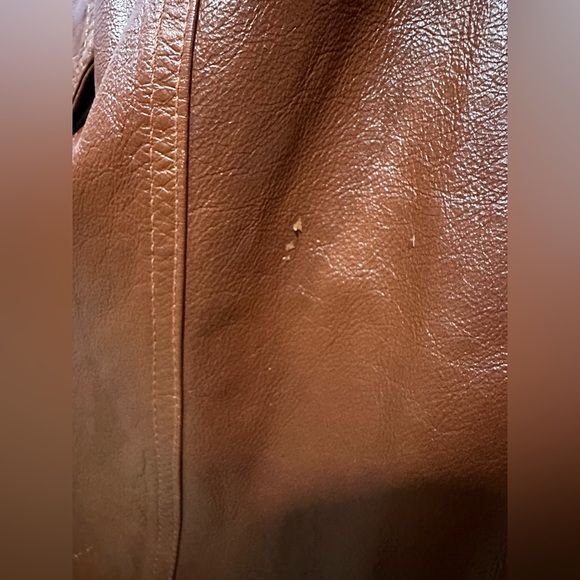Vintage double breasted, long Mr & Mrs Leather 1970’s cognac leather coat - Picture 14 of 15
